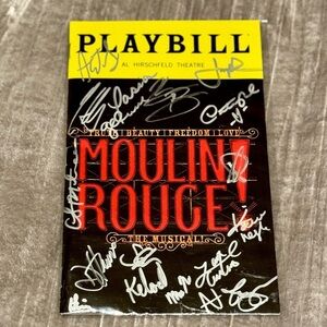Broadway’s Moulin Rouge! Autographed PROGRAM Tituss Burgess Corey Cott, Post-its